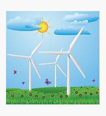 Wind turbines Photographic Print