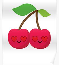 Cherry Emoji Poster