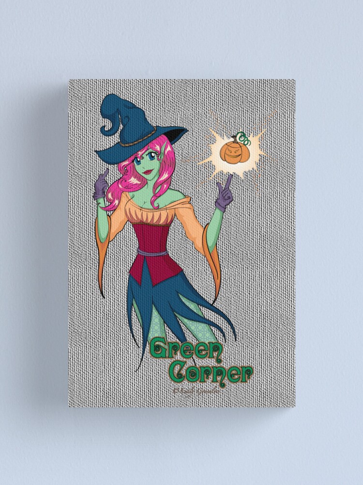 Alternate view of Green Corner Witch Canvas Print