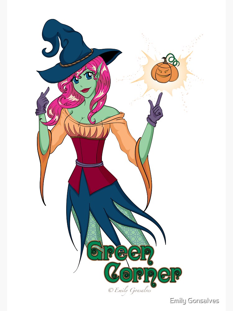 Green Corner Witch by emilygonsalves