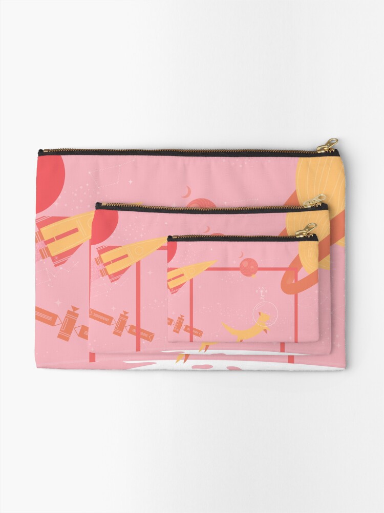 Alternate view of Space Cat Zipper Pouch