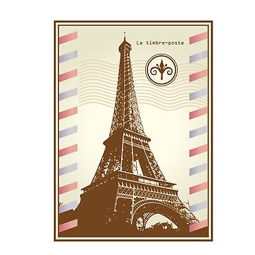 Eiffel tower post mail Sticker for Sale by Azoo BR