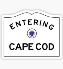 Entering CAPE COD - Commonwealth of Massachusetts Road Sign Sticker