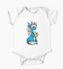 Drache im Einhorn Disquise Baby Body Kurzarm