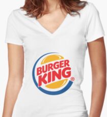 Burger King Women's Fitted V-Neck T-Shirt