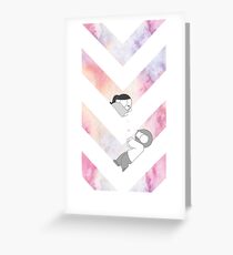 Aquarell-Grafik - Rosa Grußkarte