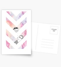 Watercolor Graphic - Pink Postcards