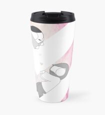 Watercolor Graphic - Pink Travel Mug