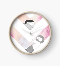 Watercolor Graphic - Pink Clock