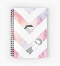 Watercolor Graphic - Pink Spiral Notebook