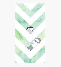 Watercolor Graphic - Green Photographic Print