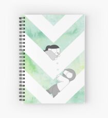 Watercolor Graphic - Green Spiral Notebook