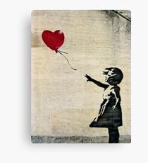 Banksy's Girl with a Red Balloon III Canvas Print