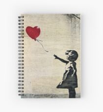Banksy's Girl with a Red Balloon III Spiral Notebook