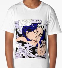 Camiseta larga roy lichtenstein una niña en ahogamiento