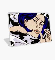 Roy Lichtenstein ein ertrinkendes Mädchen gerahmter Druck Laptop Folie