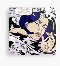 roy lichtenstein a drowning girl framed print Metal Print
