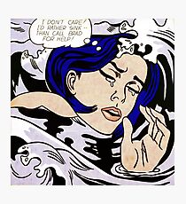 roy lichtenstein a drowning girl framed print Photographic Print
