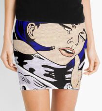 roy lichtenstein a drowning girl framed print Mini Skirt