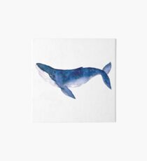 Humpback Whale in watercolor Art Board