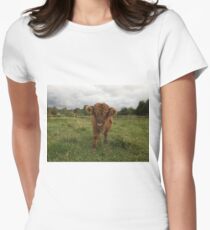 Scottish Highland Cattle Calf 1539 Women's Fitted T-Shirt