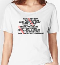 Royal Blood Song Collage Logo Women's Relaxed Fit T-Shirt