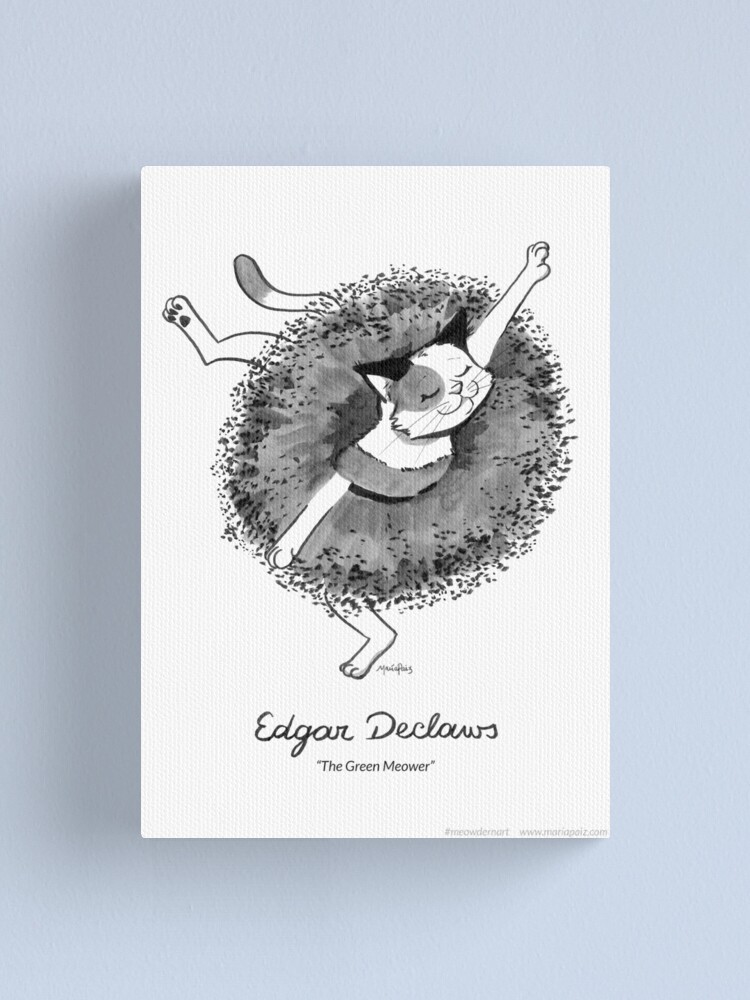 Alternate view of #meowdernart - Edgar Declaws Canvas Print