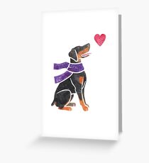 Watercolour Doberman Greeting Card