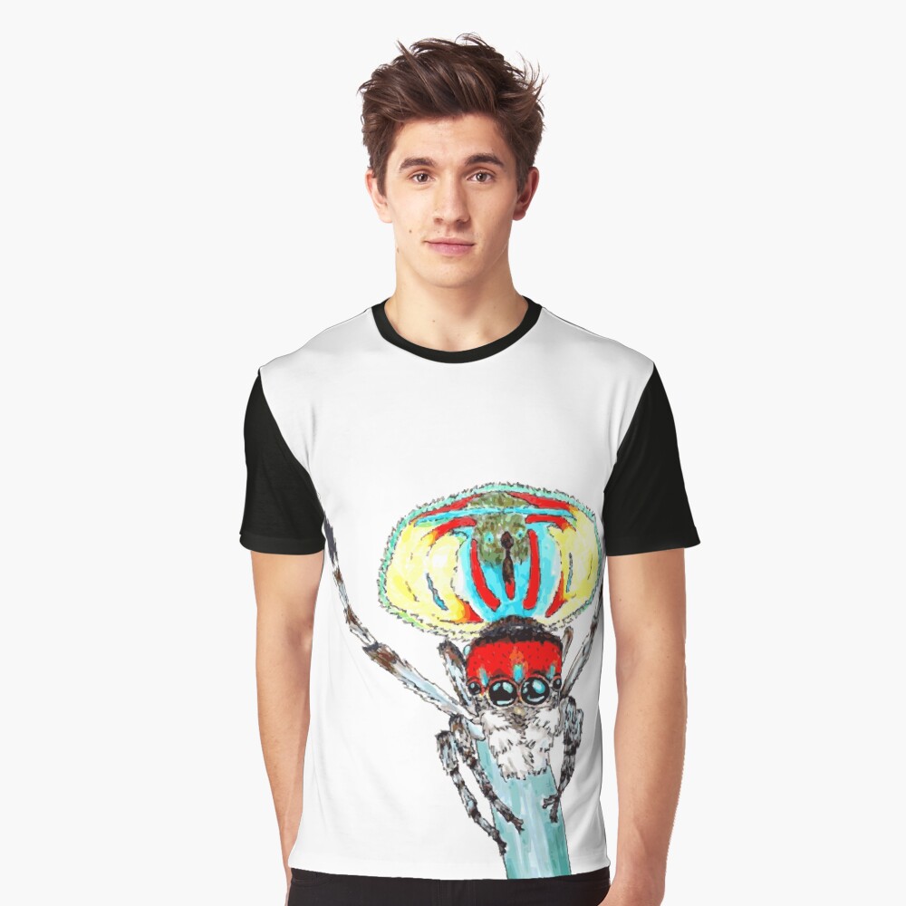 Peacock spider Maratus volans Graphic T-Shirt