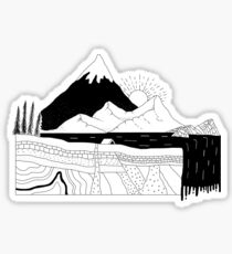 Graphic Geological Cross-Section Sticker
