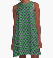 Gehen Sie nicht in Zimmer 237 - Das glänzende inspirierte Overlook Hotel Vintage-Teppich-Muster A-Linien Kleid
