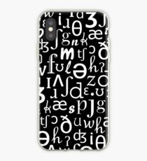 English Phonetic Sounds | Linguistics (Black) iPhone Case