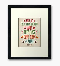 Buddy the Elf - Die vier Hauptnahrungsgruppen Gerahmtes Wandbild