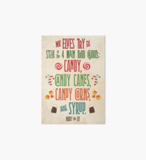 Buddy the Elf - The Four Main Food Groups Art Board