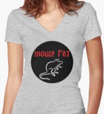 Maus Ratte Shirt mit V-Ausschnitt