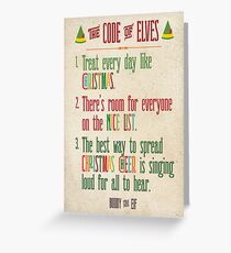Buddy the Elf! The Code of Elves Greeting Card