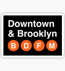 Downtown & Brooklyn Sticker