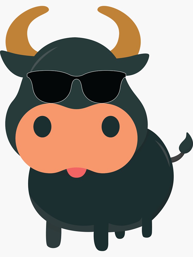 "Bull Emoji " Sticker by HippoEmo Redbubble