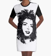 Vestido camiseta Lauryn Hill (monocromo)