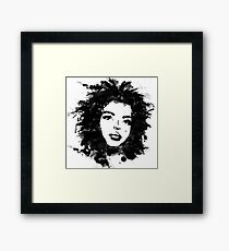 Lauryn Hill (monochrome) Framed Print