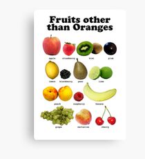 Fruits Other Than Oranges Wall-chart Canvas Print