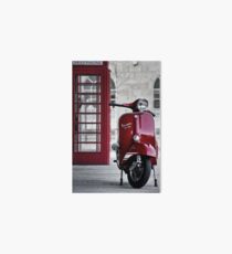 Red Vespa Scooter Art Board