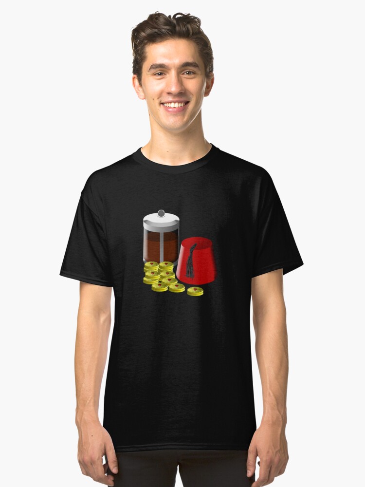 Alternate view of I'm going to need... a pot of coffee, 12 jammie dodgers, and a fez Classic T-Shirt