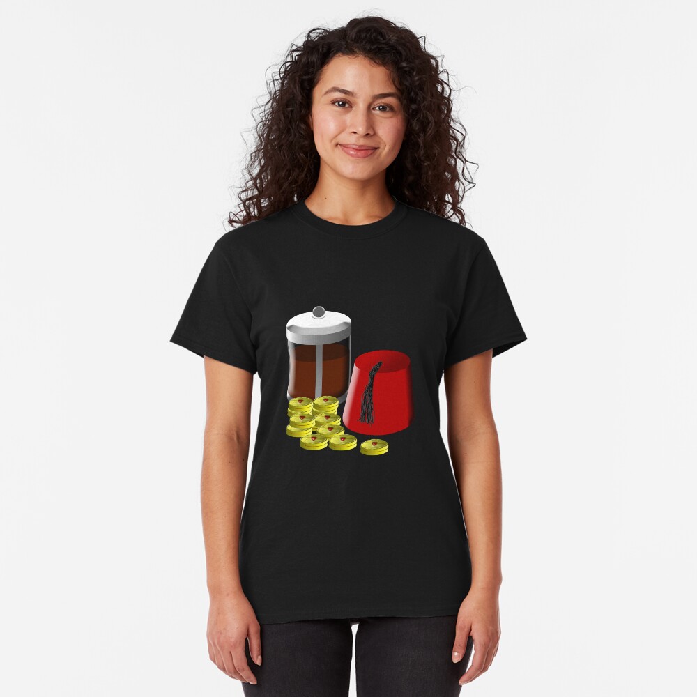 I'm going to need... a pot of coffee, 12 jammie dodgers, and a fez Classic T-Shirt