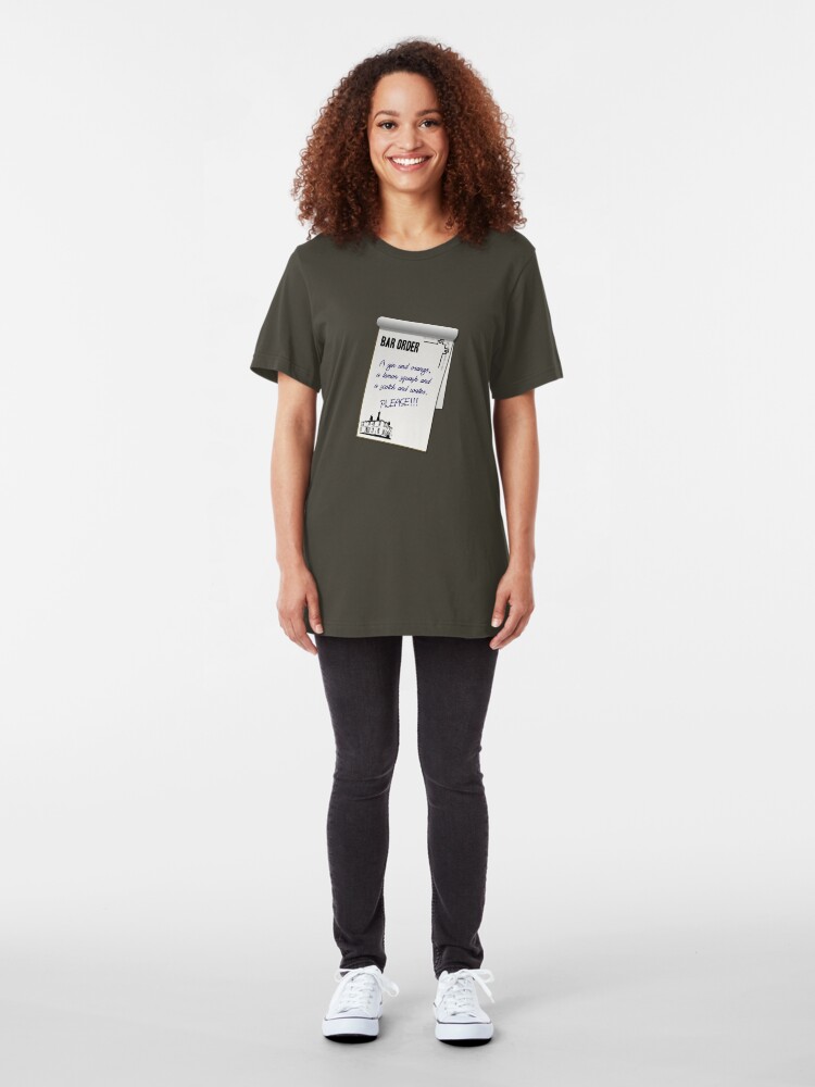 Alternate view of A gin and orange, a lemon squash and a scotch and water. Please!!! Slim Fit T-Shirt