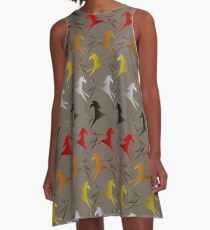 Four direction War Horse A-Line Dress