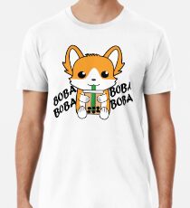 Bubble Tea Corgi Boba Corgi Men's Premium T-Shirt