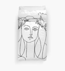 Picasso head of a women framed print Duvet Cover