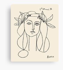 Picasso head of a women framed print Canvas Print