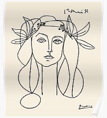 Picasso head of a women framed print Poster